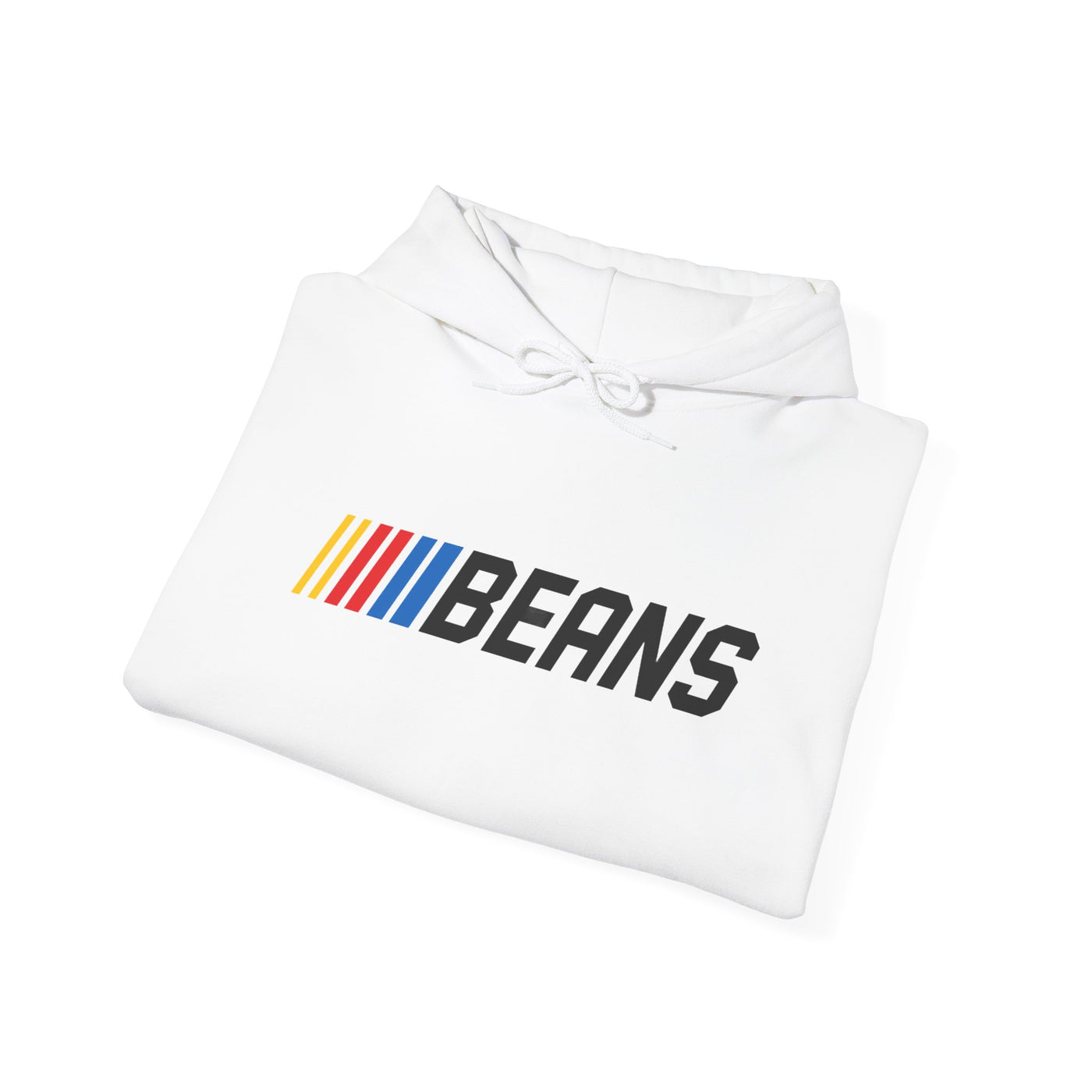 Racing Stripes "BEANS" Hoodie – Retro Motorsport Logo Pullover